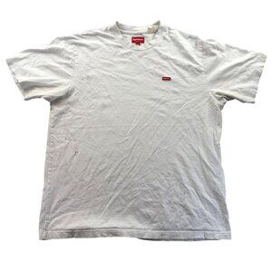 Supreme Mens T-Shirt Medium White Classic Short Sleeve Crew Neck FLAWS